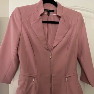 White House, Black market pink crop blazer w/flare and 3/4 sleeve excellent cond